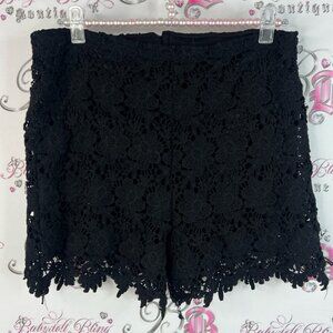 Miss L shorts lace crochet knit style Lacie floral Black Lace Women Shorts